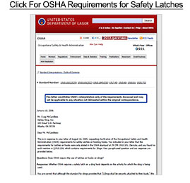 Safety Latch Requirements